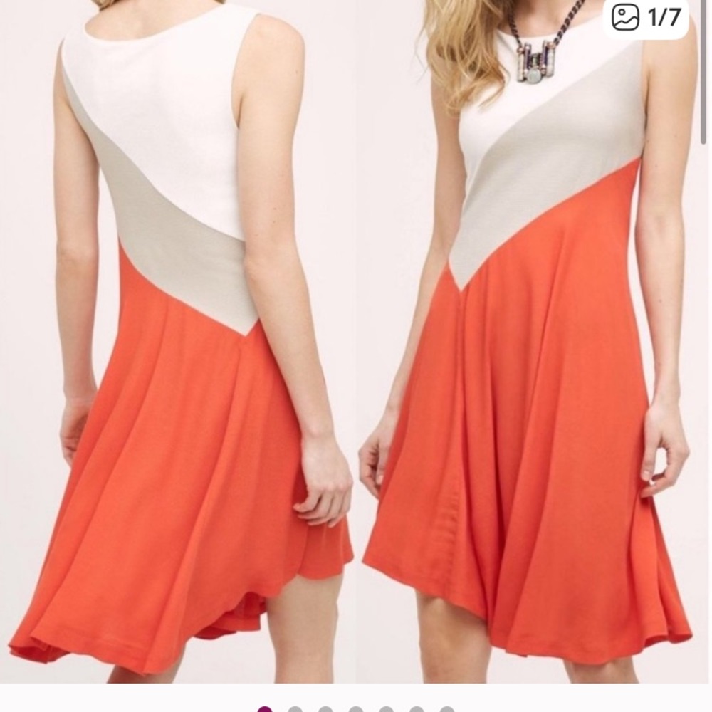 Anthropologie Maeve Cameron Colorblock Dress - Picture 2 of 7